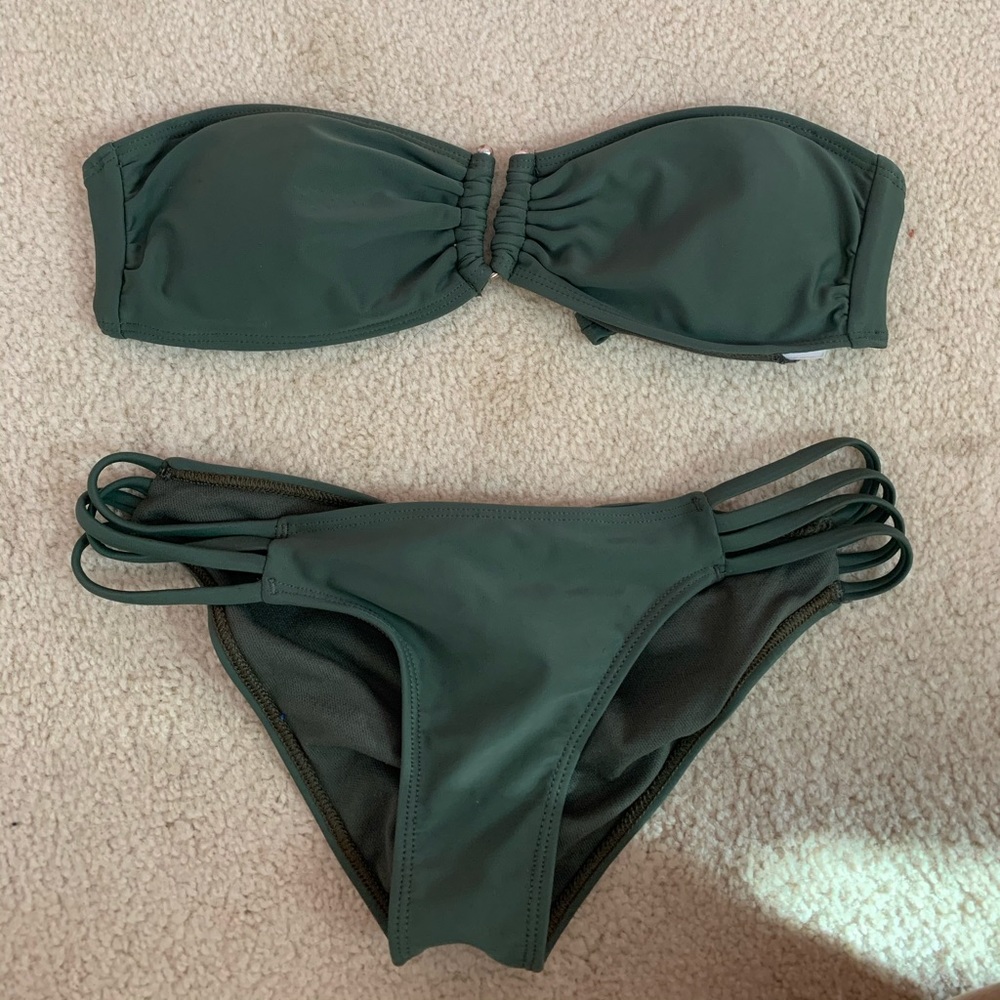 Olive green bikini set